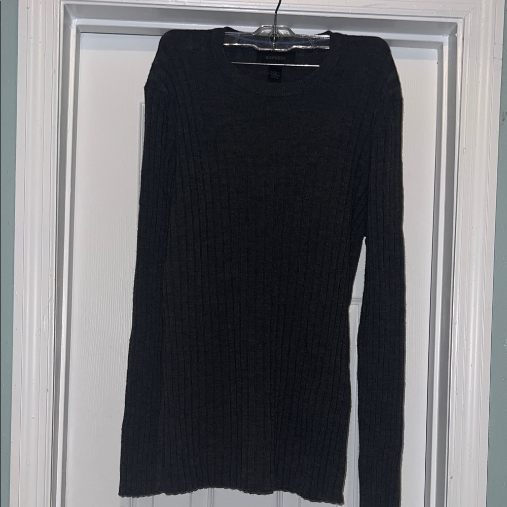 Express Black Ribbed Sweater